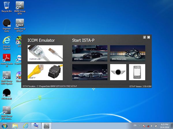 V2016.9 BMW ICOM ISTA-D 4.01.21 ISTA-P 3.59.4.004 Win7 HDD with Free FSC tool and BMWAi Coder