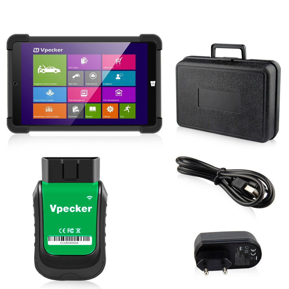 Vpecker Easydiag OBD2 Autoscanner V12.0 WIFI Automotive Scanner + 8 in Windows 10 Tablet ODB 2 OBD Car Diagnostic Scanner
