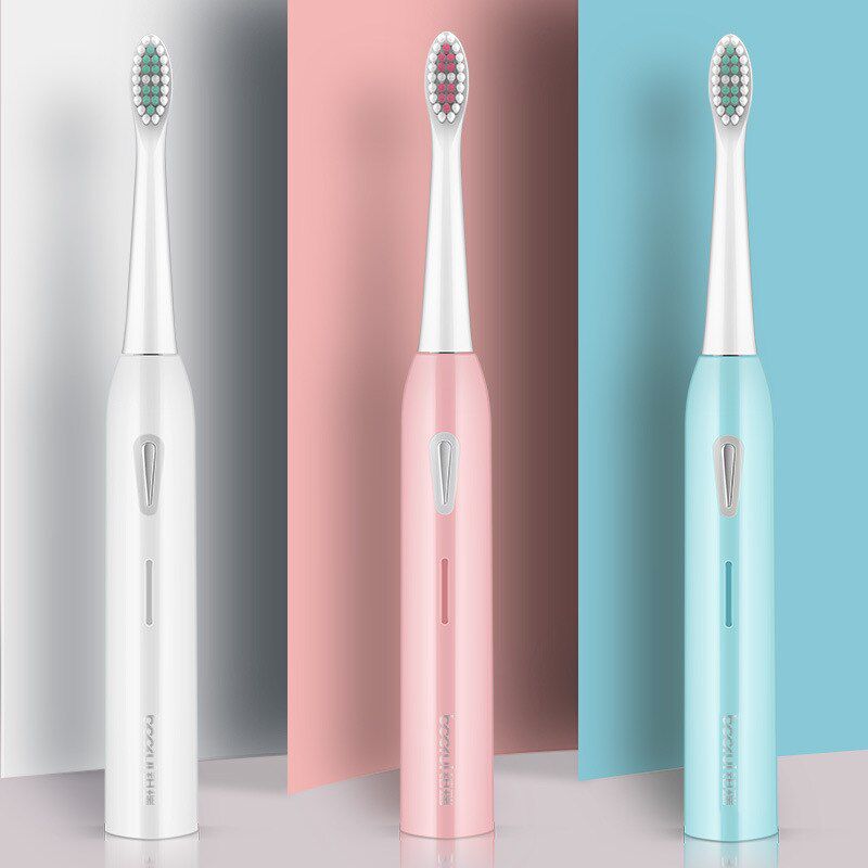 Adult household clean white bright teeth electric toothbrush USB charging sonic travel hygiene super soft toothbrush