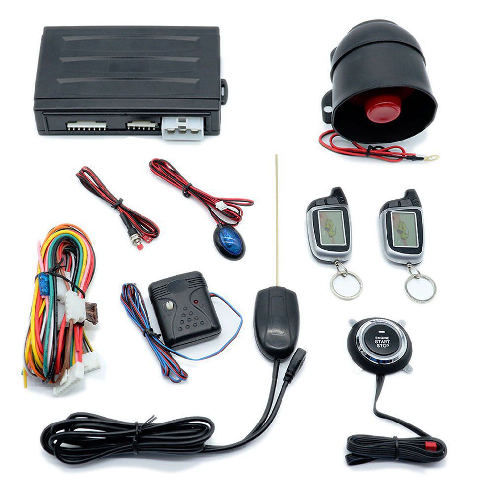 One Button Start Stop Engine Universal Two-Way Car Alarm Remote Autostart Control Central Locking Security System Keyless Entry