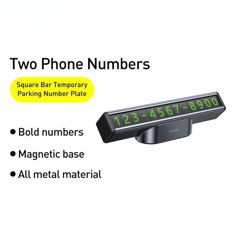 Car Temporary Parking Card Telephone Number Holder Auto Luminous Telephone Number Plate Presetting Two Phone Numbers