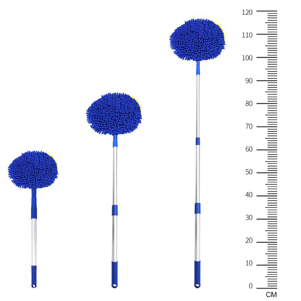 Car Wash Brush Cleaning Mop Telescoping Long Handle Chenille Broom Cleaning Brushes With Sponge Auto Accessories