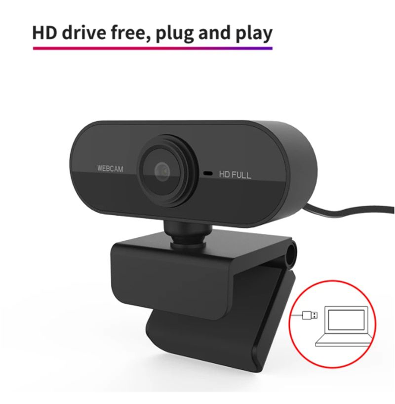 Full HD 1080P Webcam Computer PC Web Camera With Microphone Rotatable Cameras For Live Broadcast Video Calling Conference Work