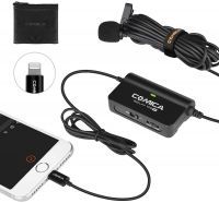 CVM-SIG.LAV V05 MI Omnidirectional Lavalier Lapel Microphone with MFI Certified,Clip on Mic for iPhone, iPad, iPod