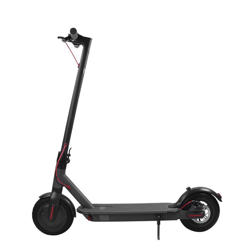 Electric scooter with 8.5 inch pneumatic tires, foldable adult wheeled electric scooter, portable electric scooter for commuting