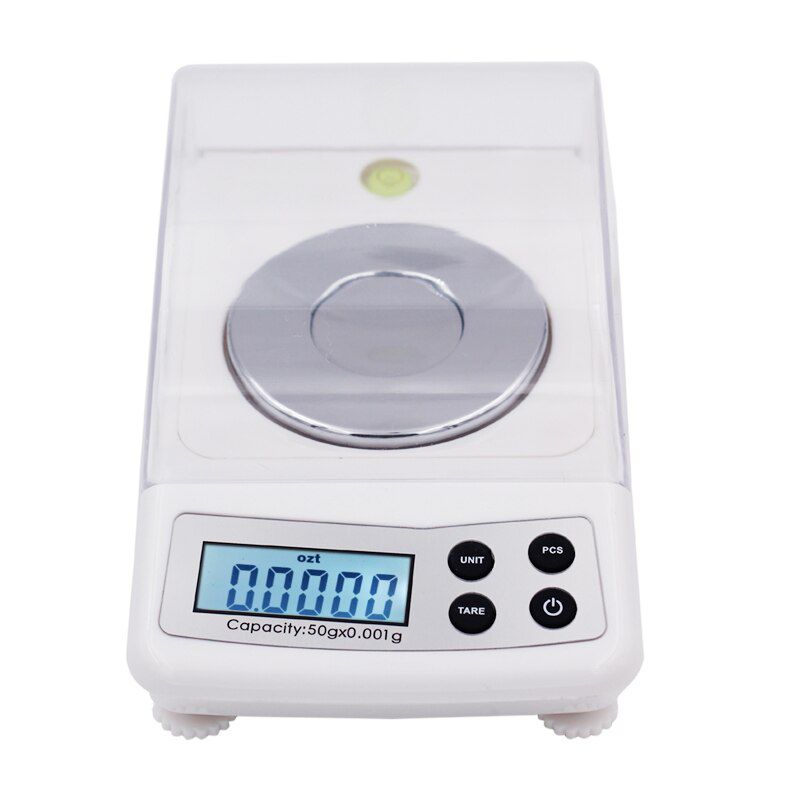 50g 0.001g Electronic Jewelry Scales Gold Germ Lab Weight Balance 0.001g Precision LCD Digital Counting Carat Milligram Scale