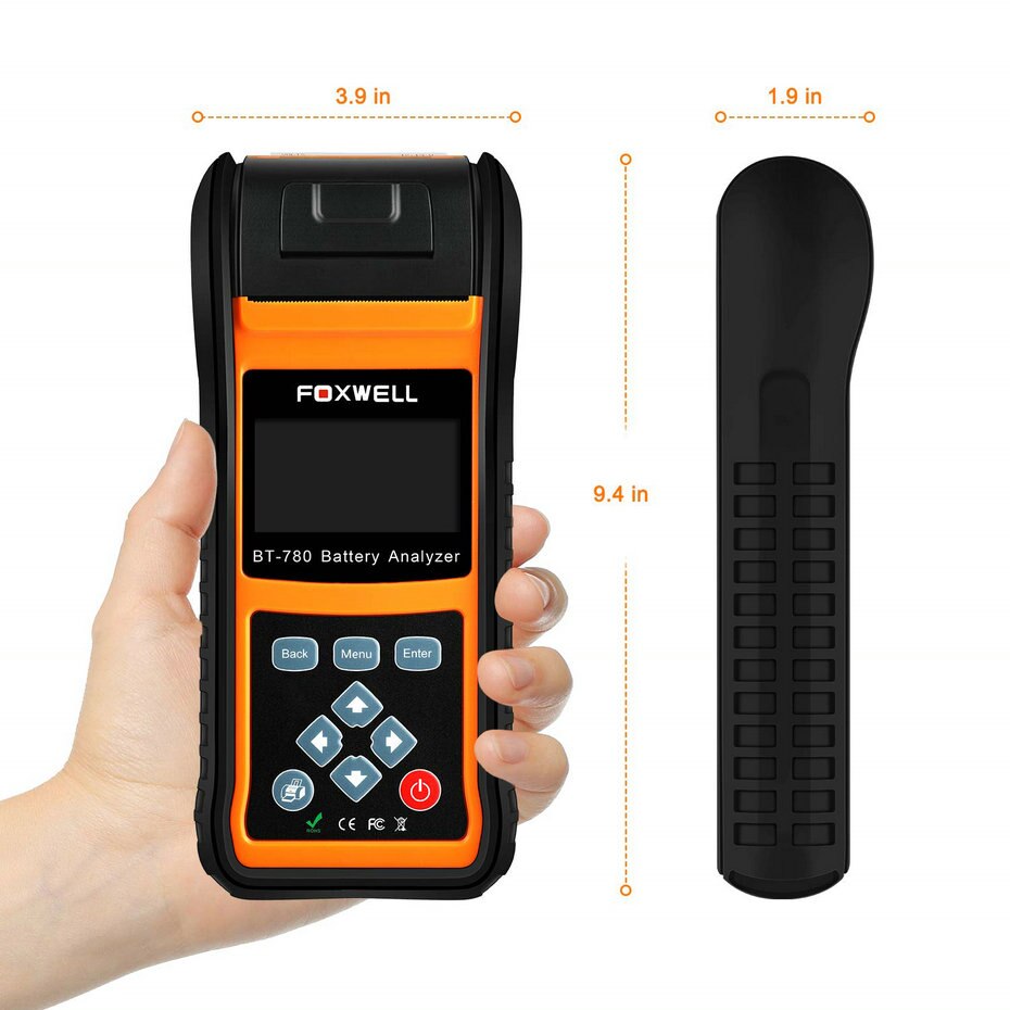 Latest Foxwell BT780 Battery Analyzer BT-780  Battery Tester with Built-in Thermal Printer