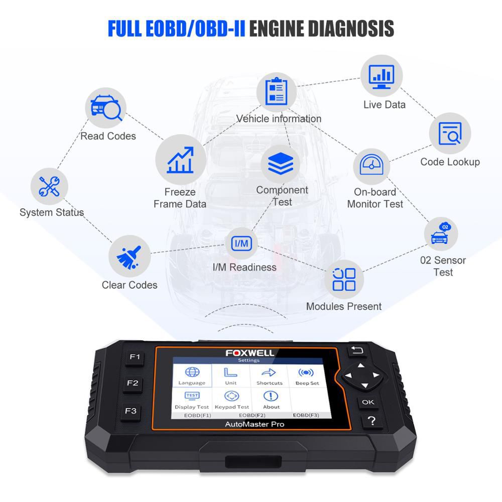 Full System Foxwell NT644 Elite OBD2 Scanner Code Reader DPF SAS Oil EPB BRT 19 Reset Service OBD 2 Car Diagnostic Tool