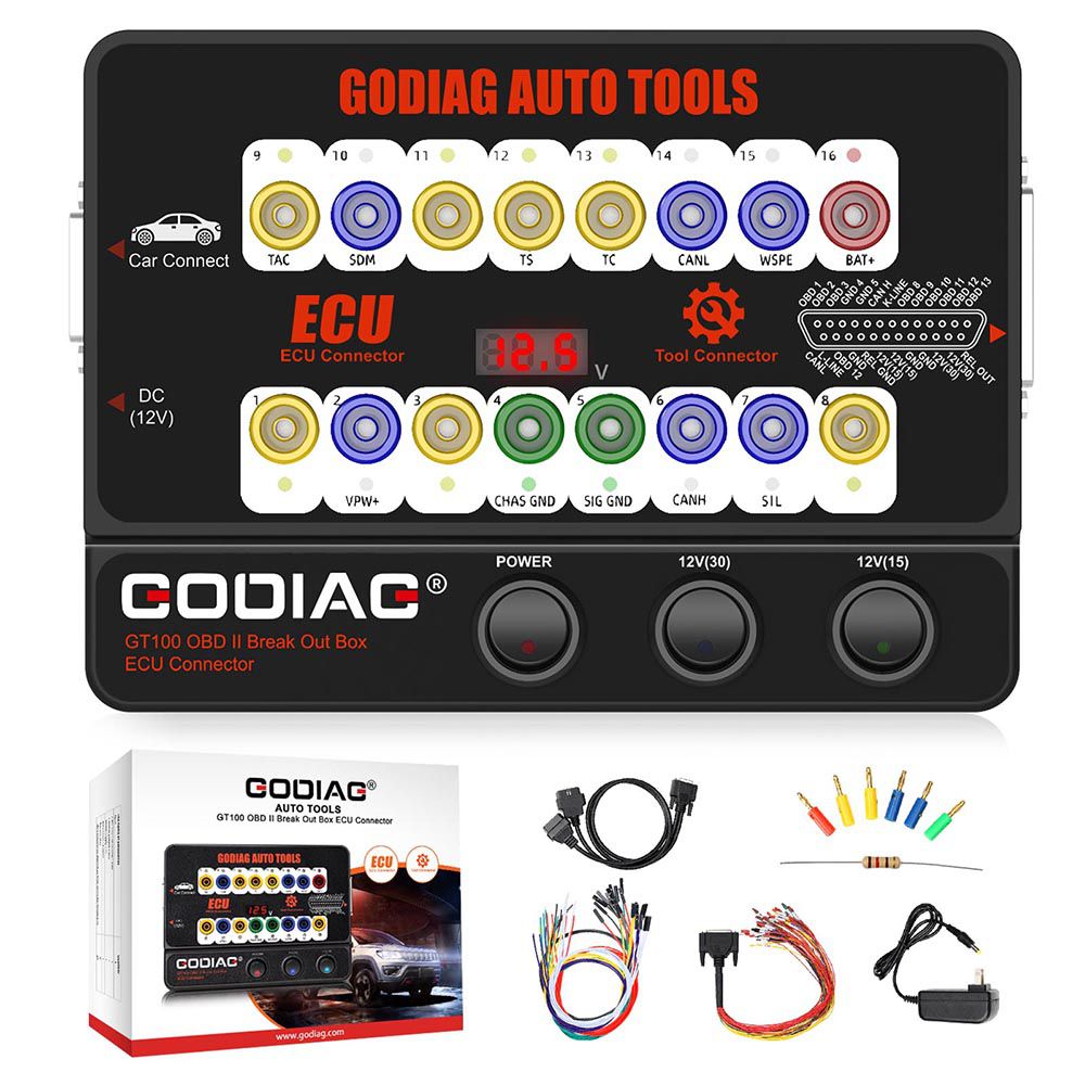 GODIAG GT100 Breakout Box ECU Tool with BMW CAS4 CAS4+ and FEM/BDC Test Platform Full Package