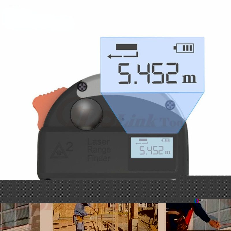 2 in 1 30M Laser Rangefinder LCD Digital Tape Measure Distance Measurer Meter Range Finder Infrared Construction Gauging Tool