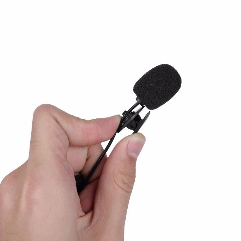 Mini Portable Clip-on Microphone Condenser Lavalier Tie Clip Microphone 1.2m Mic For Phone Audio Studio Wired Mic For PC Laptop