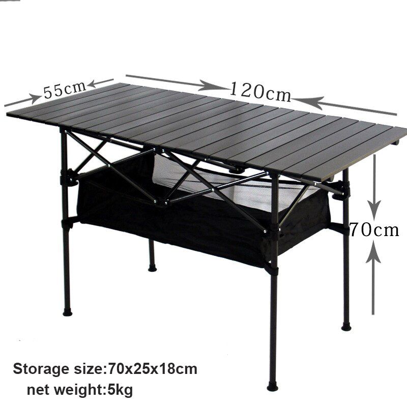 New Outdoor Folding Table Chair Camping Aluminium Alloy BBQ Picnic Table Waterproof Durable Folding Table Desk