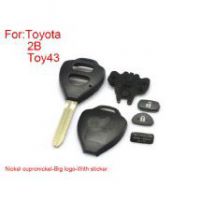 Remote Key Shell 2 Buttons for Toyota Corolla Easy to Cut Copper-nickel Alloy Gig Logo with Sticker 5pcs/lot