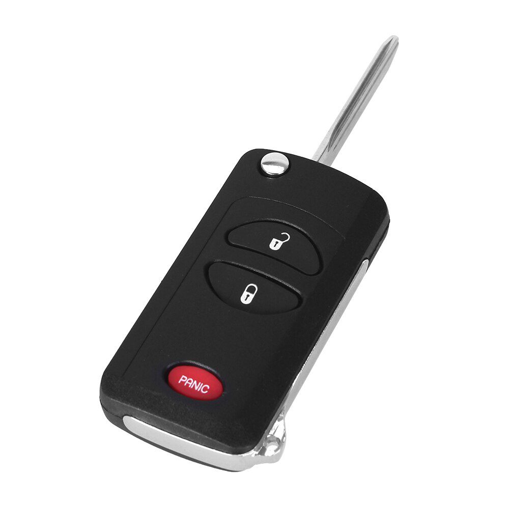 Remote Key Shell For Dodge Jeep Chrysler Town & Country Cruiser Filp Fob 2+1 3 Buttons Keyless Entry Fob Car Key Case