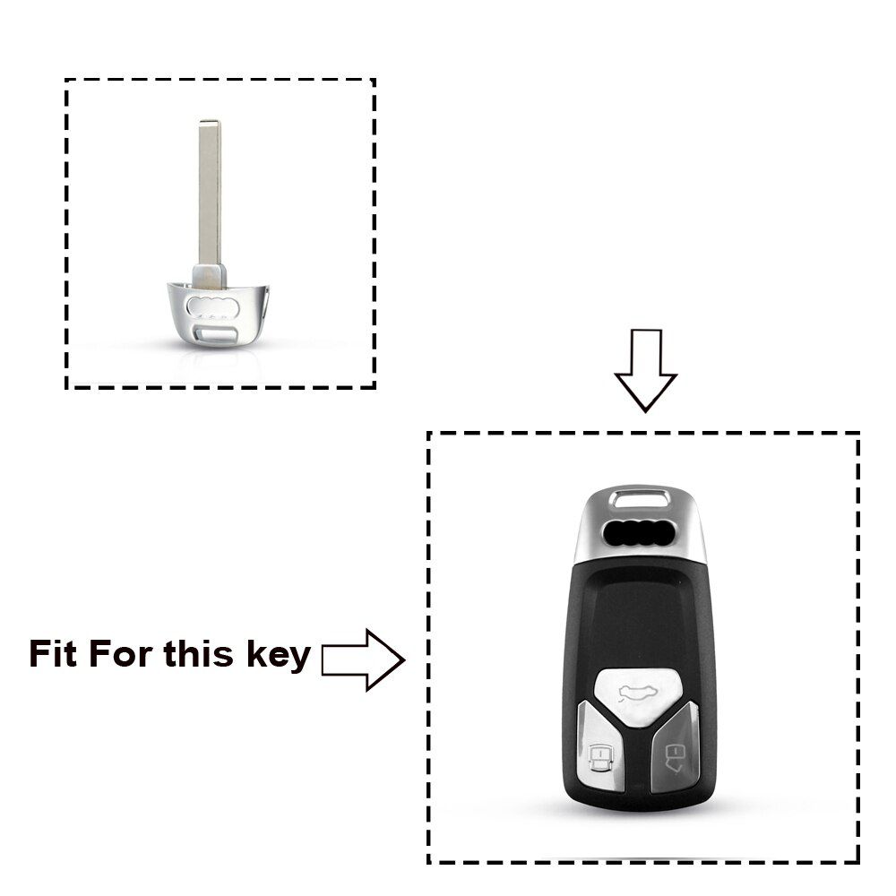 Replacement Blank Insert Key Car Remote Key Shell Fob For Audi TT A4 A5 S4 S5 Q7 SQ7 2017 2018 Uncut HU66 Blade