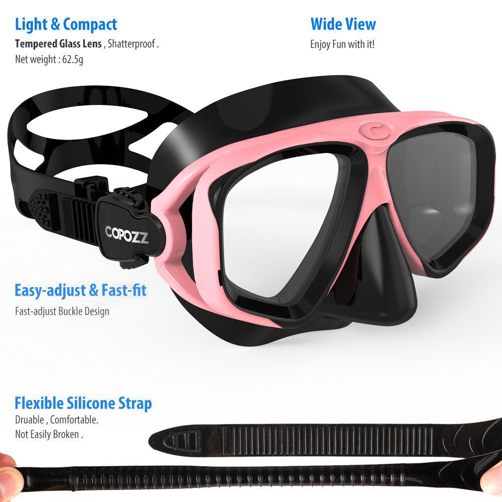 2021 Scuba Diving Mask Set Anti Fog Goggles with Snorkel Glasses Tube Adjustable Strap for Women Men Adult Swimming Mask
