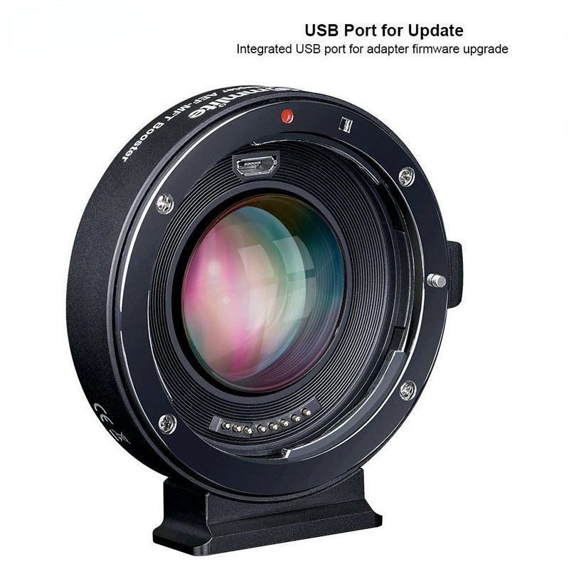 CM-AEF-MFT AF EXIF 0.71X Reduce Speed Booster Lens Adapter Ring for Canon EF Lens to Micro Four Thirds M4/3 Cameras.