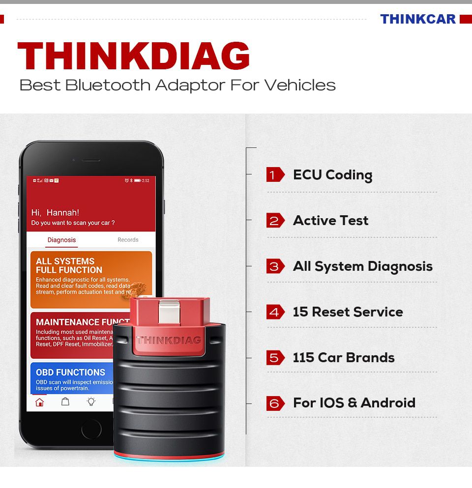 Thinkcar Thinkdiag Diagzone Old Boot V1.23.004 Full Software 1 Year Free OBD2 Code Reader Bluetooth Scanner Tool PK Easydiag