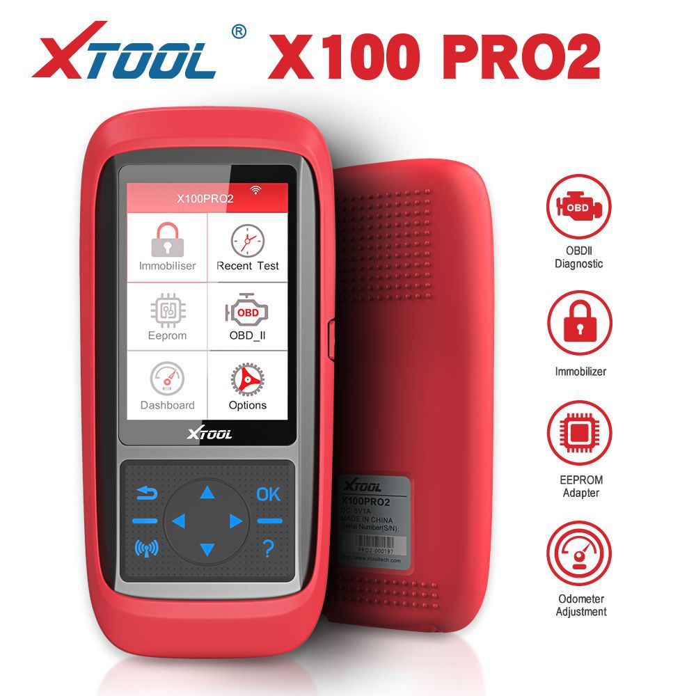 XTOOL X100 Pro2 Auto Key Programmer Mileage Adjustment including EEPROM Adapter Free Update