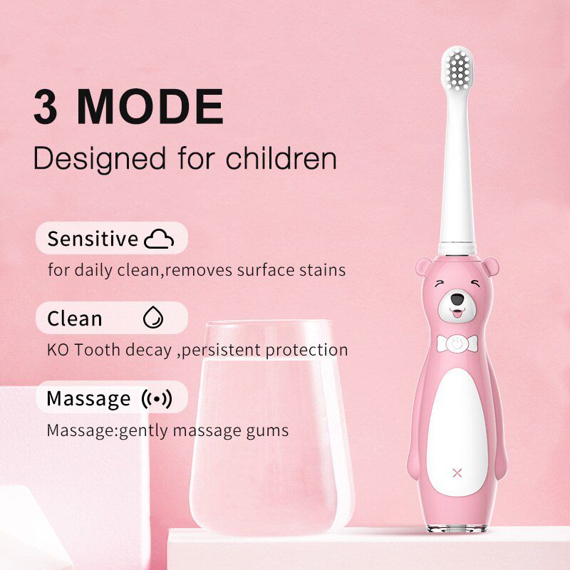 Children Electric toothbrush Sonic Wave 3-6-12 Year Old 