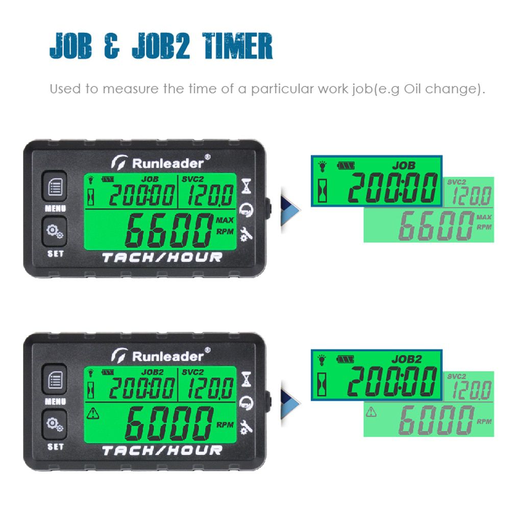 Engine Tachometer Maintenance Reminder Hour Meter