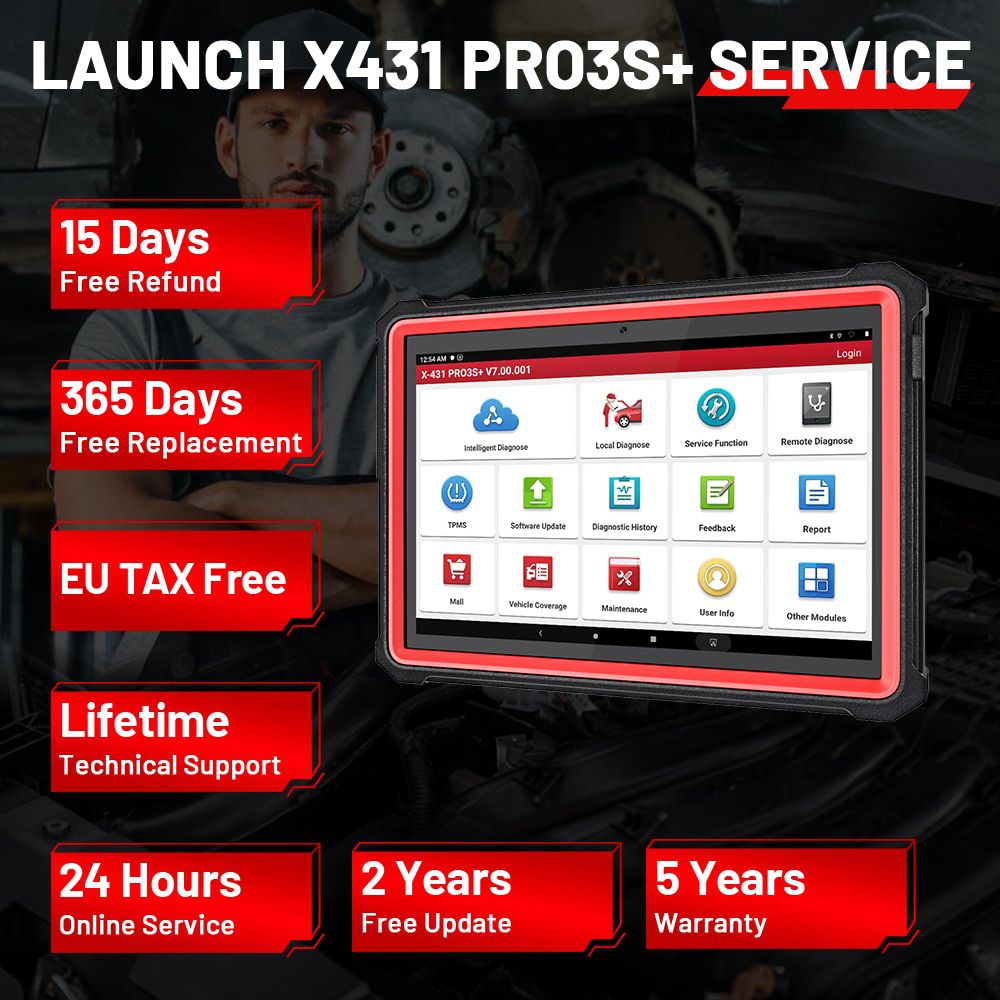 LAUNCH X431 PRO3S+ 10.1 automotive Car Full system OBD2 