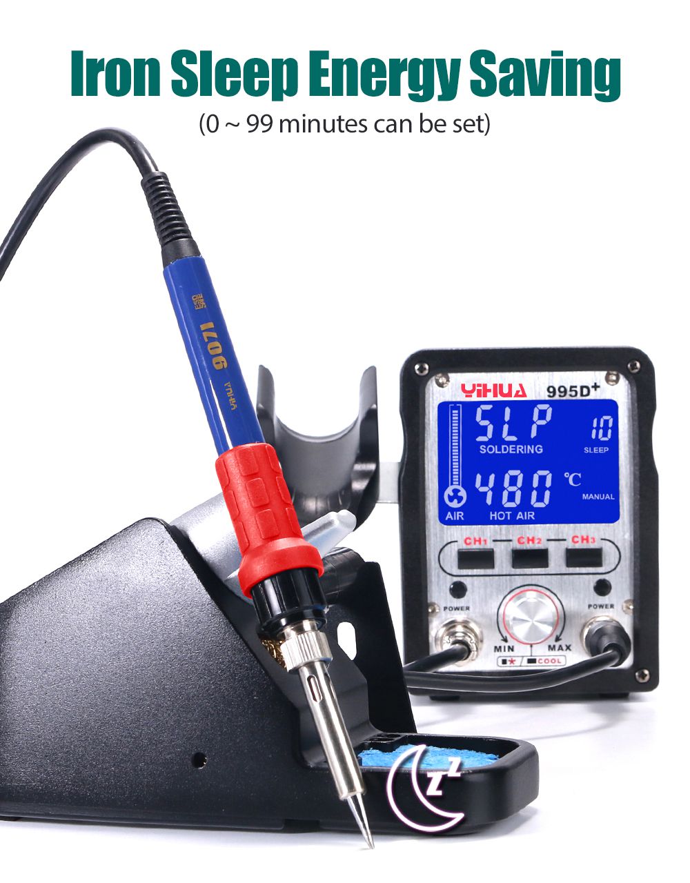 YIHUA 995D/995D+ SMD Soldering Station Quick Heat Hot Ai