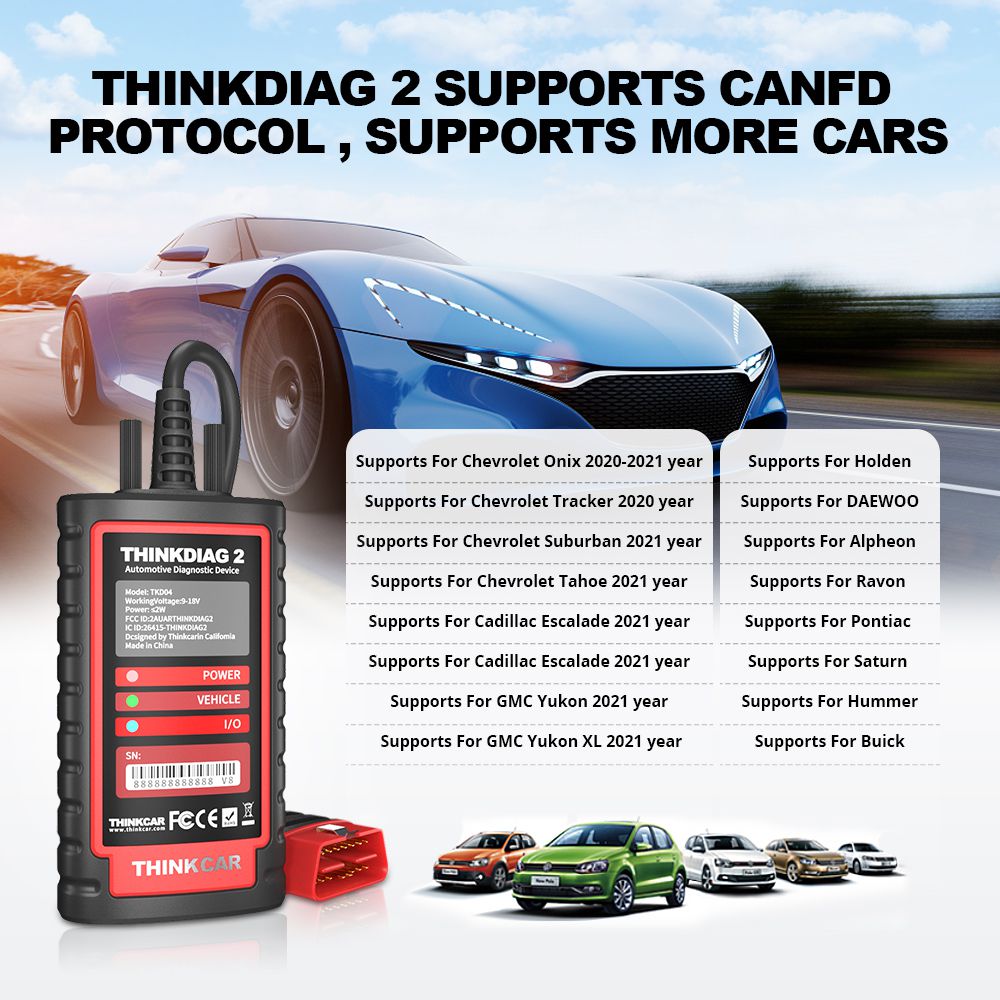 ThinkCar New ThinkDiag 2 ALL Car Brands Canfd protocol A