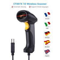 1D/2D QR Bar Code Reader CT007X Handheld Wirelress Barcode Scanner Bluetooth  PDF417 for IOS Android IPAD Eyoyo Wired Scanner