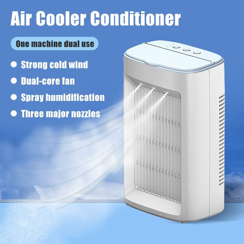 200ml Water Tank Air Cooler Fan USB Portable Air Conditioner with Desktop Air Cooling Fan Humidifier Purifier For Office Bedroom