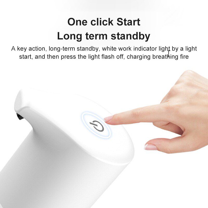350ml Bathroom Automatic Soap Dispenser USB Charging Infrared Induction Foam Kitchen Hand Sanitizer Touch Bathroom Accessories