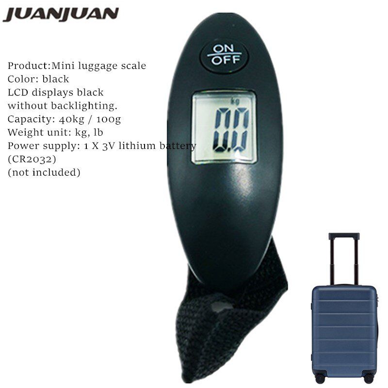 40kg Mini baggage scale 50kg/110lb Hanging Digital Electronic Luggage Scale Portable Suitcase Travel Hook Hanging Scale