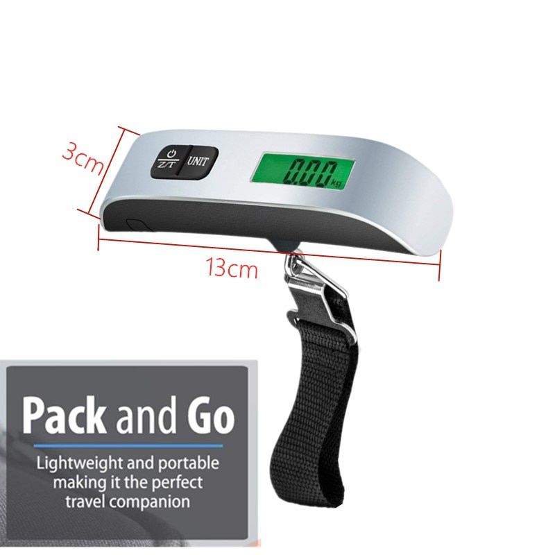 40kg Mini baggage scale 50kg/110lb Hanging Digital Electronic Luggage Scale Portable Suitcase Travel Hook Hanging Scale