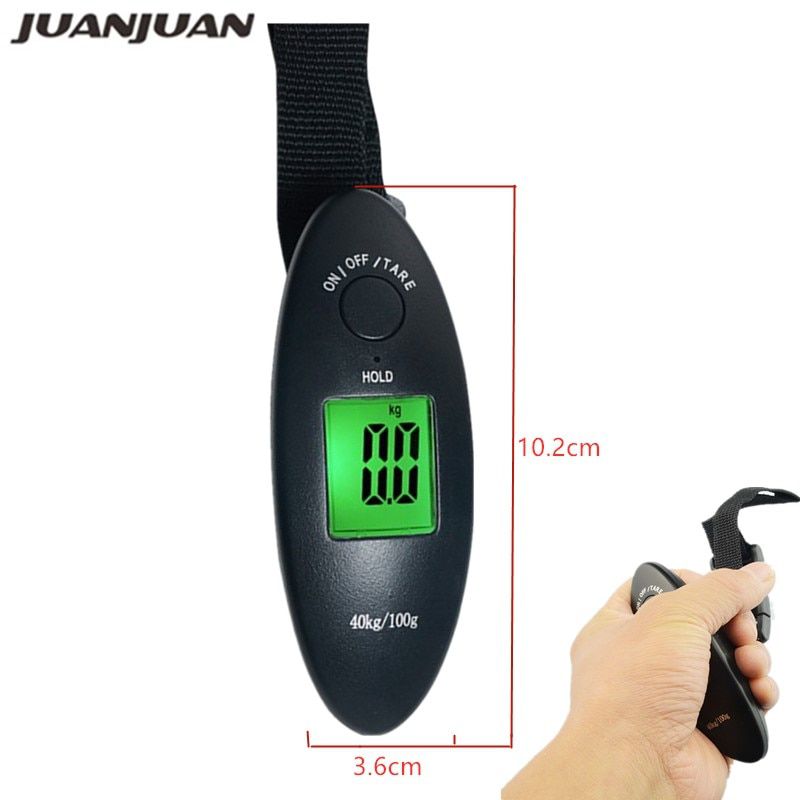 40kg Mini baggage scale 50kg/110lb Hanging Digital Electronic Luggage Scale Portable Suitcase Travel Hook Hanging Scale
