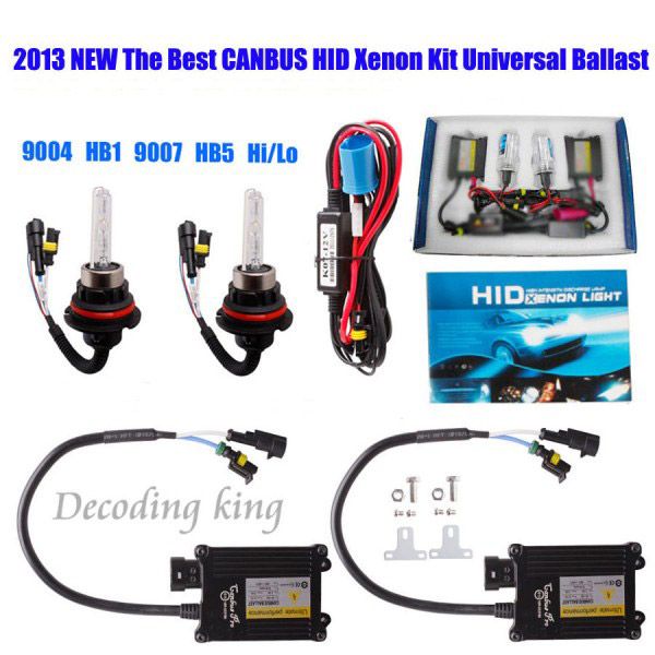 55W CANBUS Bi-Xenon HID SLIM Kit AC H4 HB2 9003 9004 HB1 9007 HB5 H13 Hi/Lo