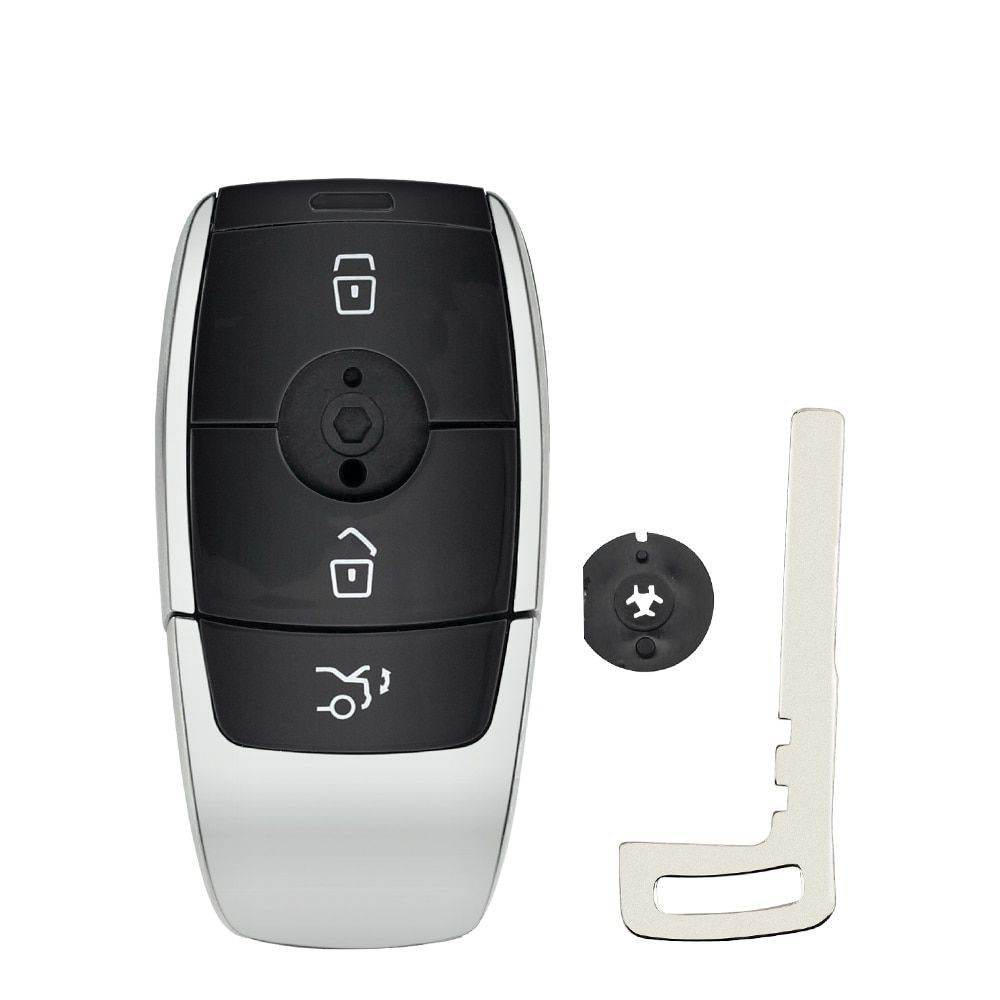 5pcs  Remote Car Styling Key Shell Uncut Case For Mercedes-Benz C200L E300L S320 GLC Replacement 3 Buttons Smart Key