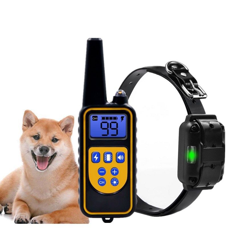 800yd Electric remote Dog Training Collar Waterproof Rechargeable LCD Display for All Size beep Shock Vibration mode 40%off