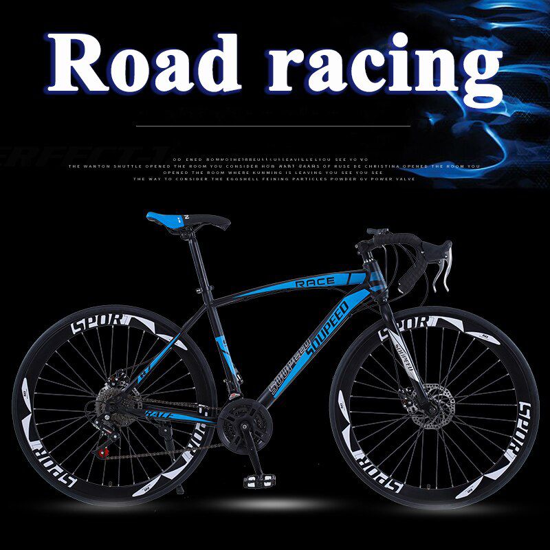 Aluminum Alloy Road bike 26-inch 24and 27-speed road bicycle  dual disc brakes road bikes Ultra-light racing bicycile BMX