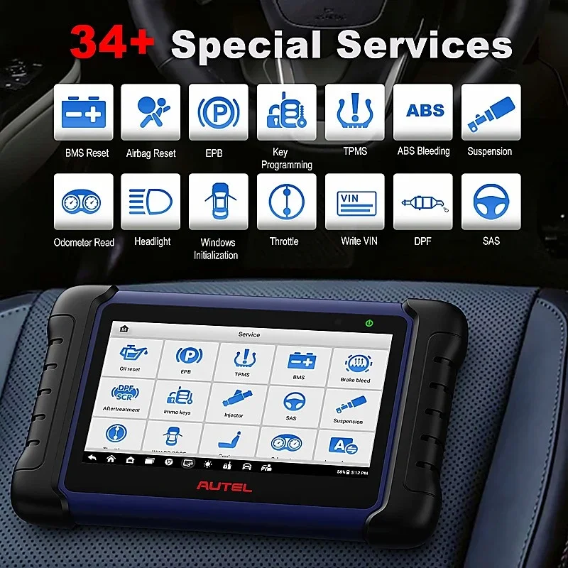 Autel MaxiIM IM508S Key Programmer & Immobilizer Tool with XP200 — 34+ Services, No IP Limit, Free G-Box3