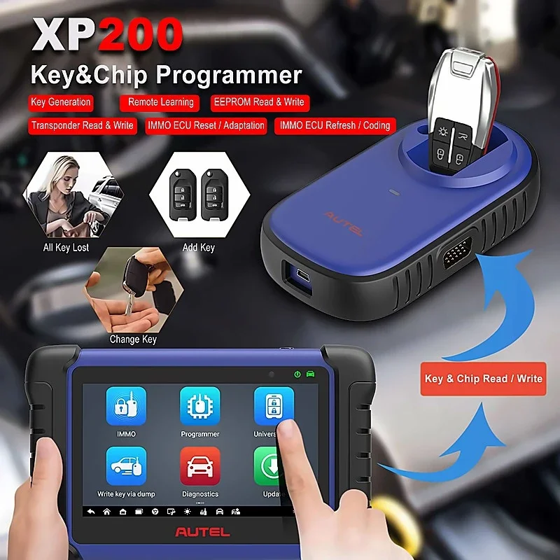 Autel MaxiIM IM508S Key Programmer & Immobilizer Tool with XP200 — 34+ Services, No IP Limit, Free G-Box3
