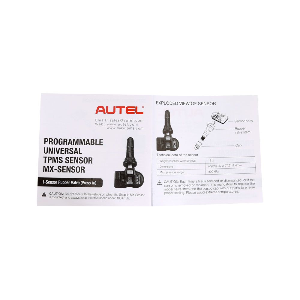 Autel MX-Sensor 433/315 MHZ 2 in 1 Universal Programmable  TPMS Sensor