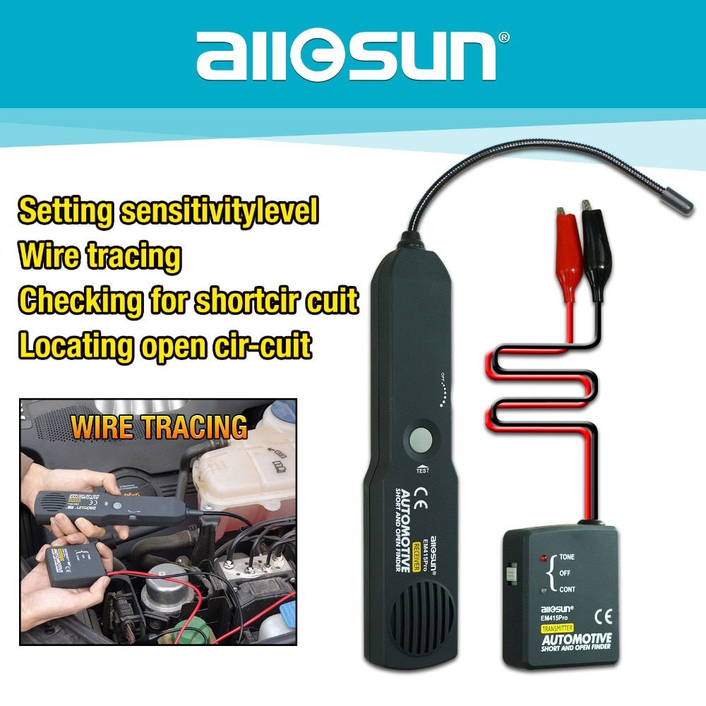 Automotive Cable Wire Short Open Digital Finder Car Repair Tool Tester Tracer Diagnose Tone Line FinderALL SUN EM415pro