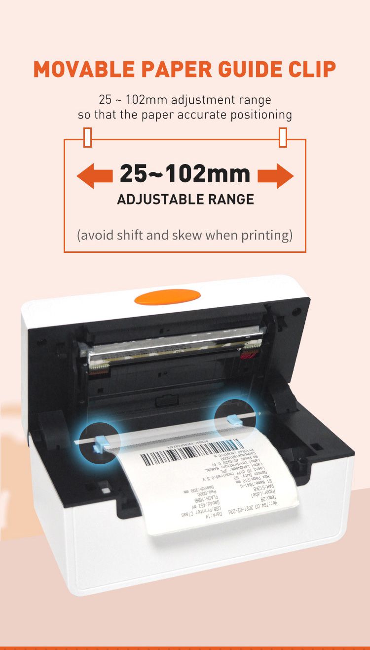 4 inch Blutooth Thermal Label Printer High Speed Printing Shipping Label From Window And Mac 100X150 Shipping Barcode Printer