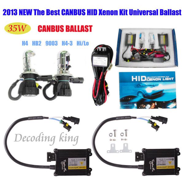 2013 Best 35W CANBUS BI-XENON H4 9004 9007 9003 HB2 HI-LO HID CONVERSION KIT BALLAST AC 12V Works With All Cars
