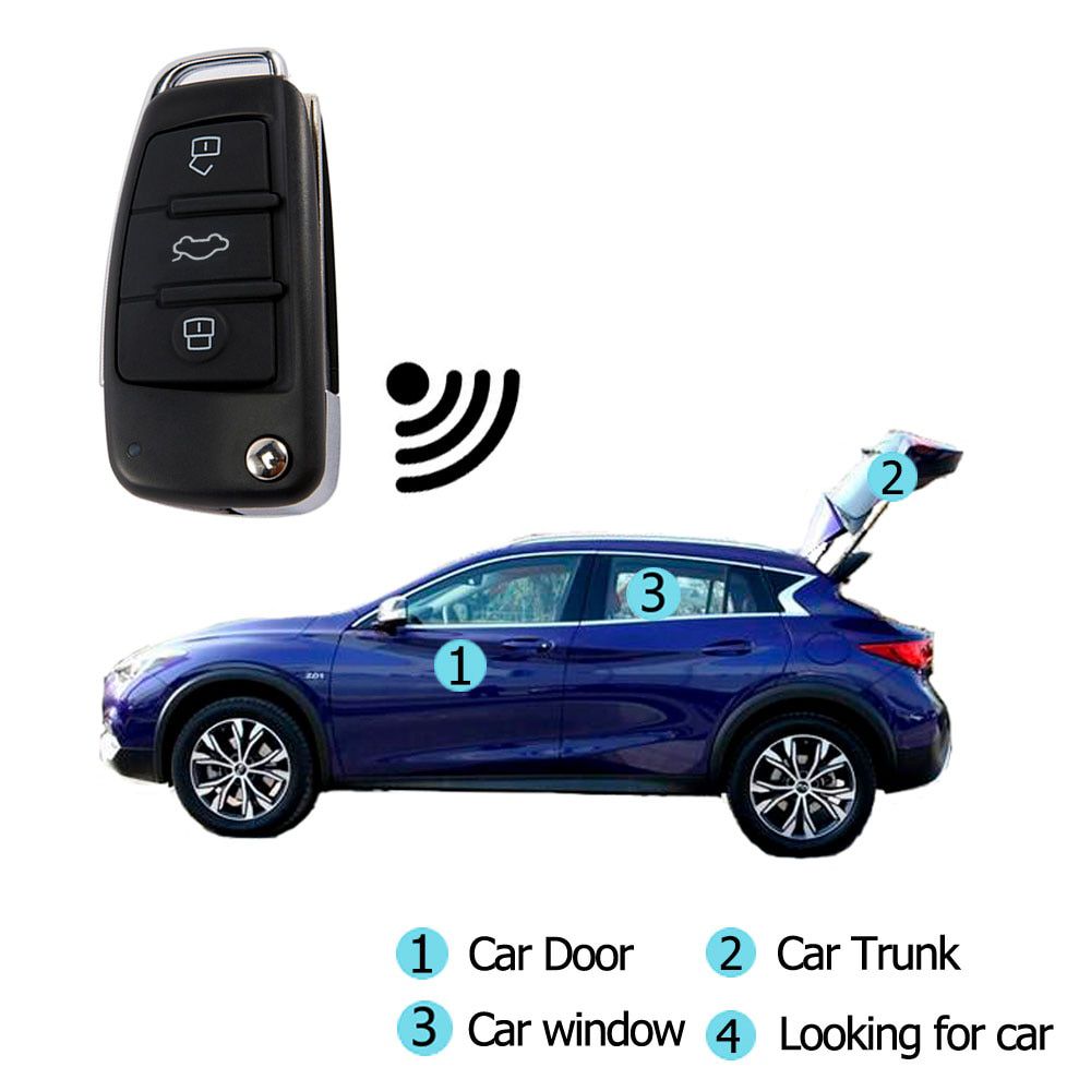 Car Central Door Lock Auto Keyless Entry System Button Start Stop Keychain Central Kit Universal Car 12V