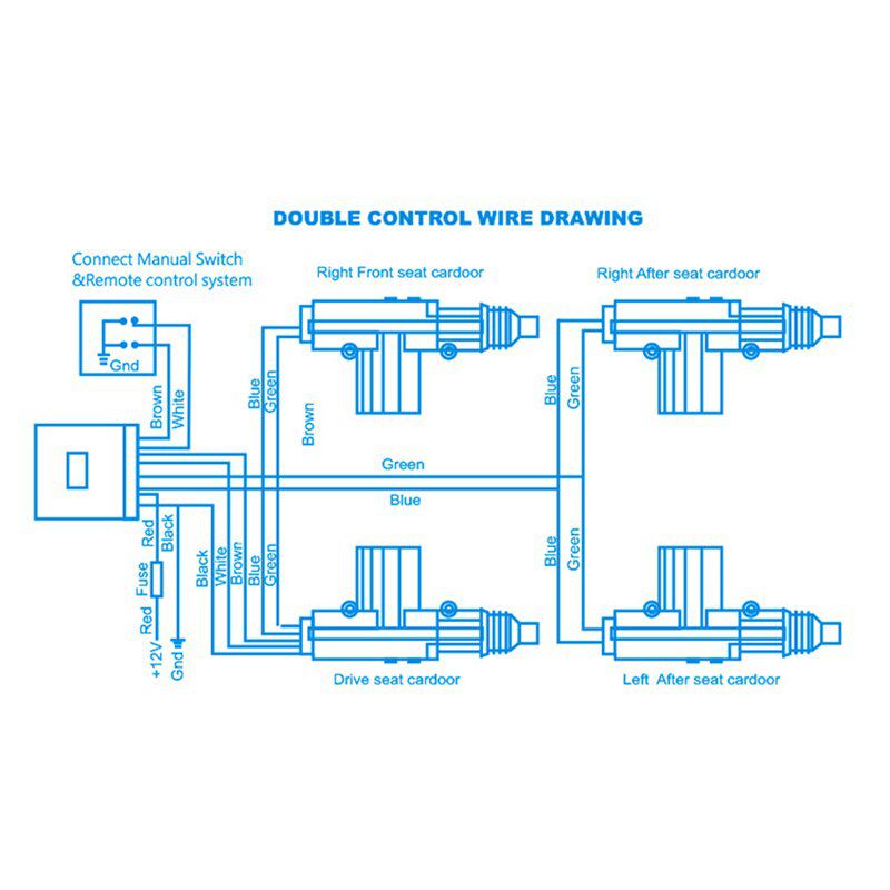 Car Electric Motor Central Locking Unlocking Auto One control Three Door Lock 4 Power Locks