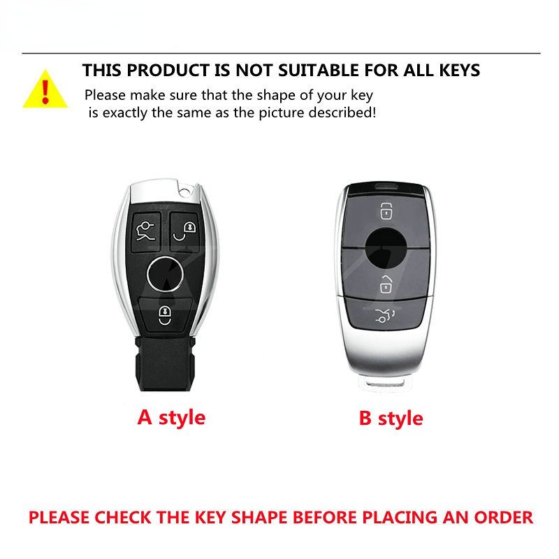 Electroplate TPU Car Key Case Cover Shell Fob For Mercedes Benz A B C E S Class W204 W205 W212 W213 W176 GLC CLA AMG W177