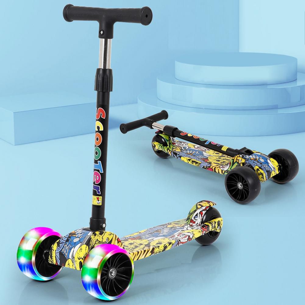 Children's Scooter High Quality Lightweight Fast Folding Adjustable Height Widened Pedals Strong Bearing Capacity Scooter