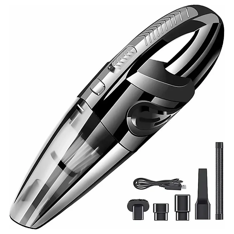 Cordless Handheld Vacuum Cleaner 120W Cyclone Suction USB Rechargeable Portable for Car Home Pet Hair Wet Dry HEPA