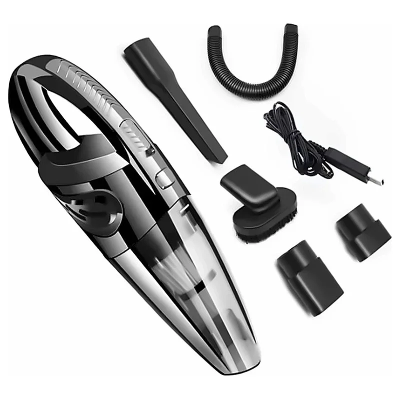 Cordless Handheld Vacuum Cleaner 120W Cyclone Suction USB Rechargeable Portable for Car Home Pet Hair Wet Dry HEPA